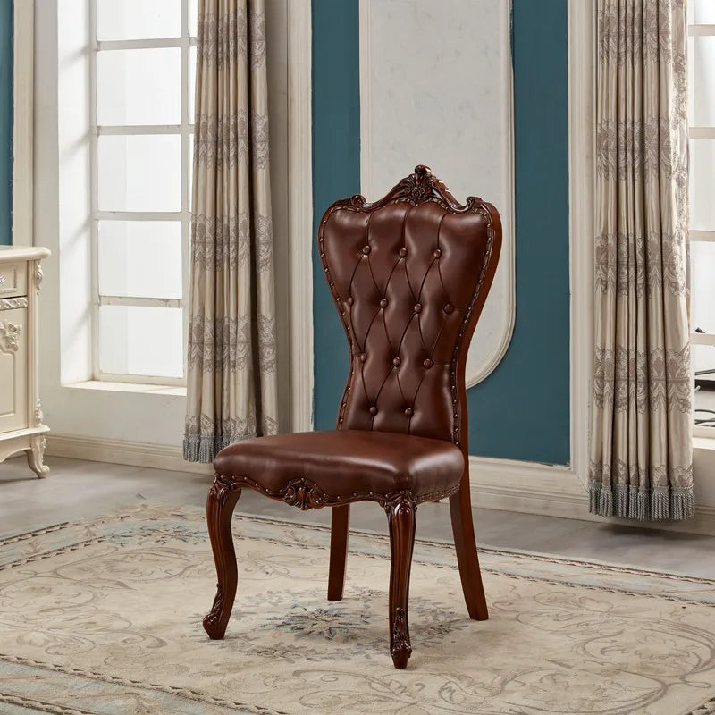 Solid Wood Chairs European Light Luxury — Natural | KIMLUD