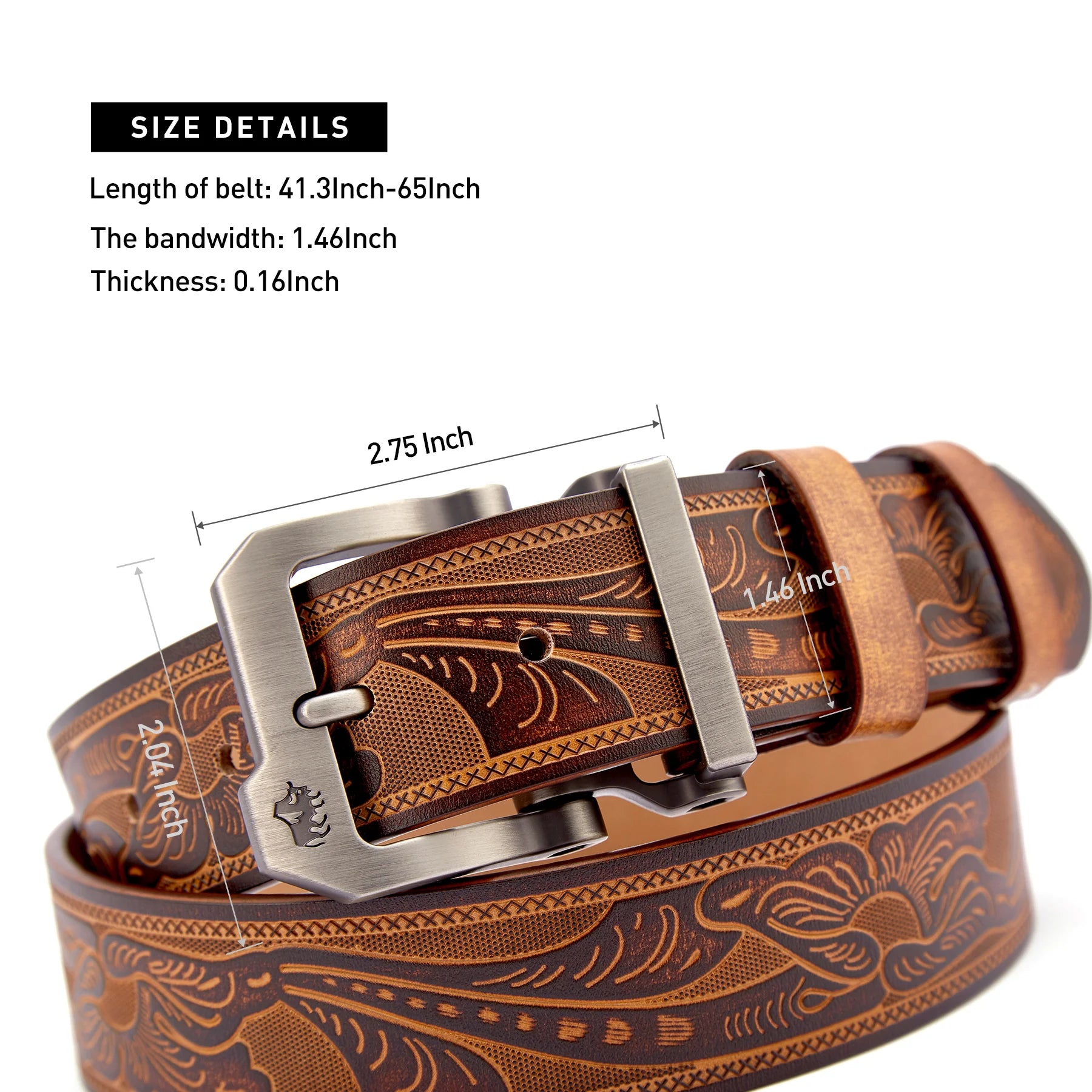 Genuine Cowskin Leather Belt Vintage Pin Buckle Luxury Casual Accessory — Brown | KIMLUD