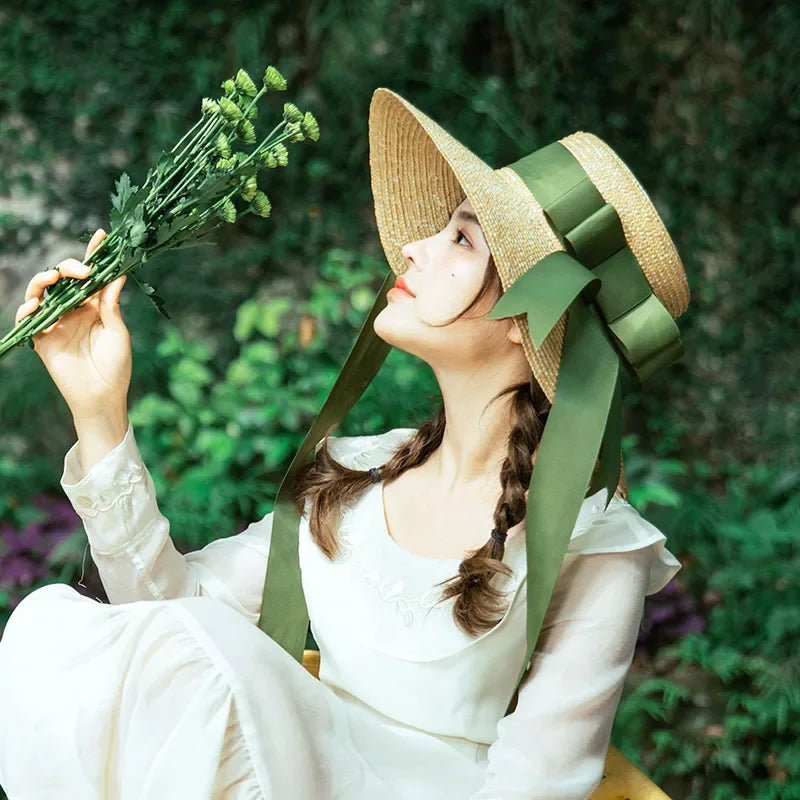 Elegant Straw Wide Brim Sun Hat — Natural | KIMLUD