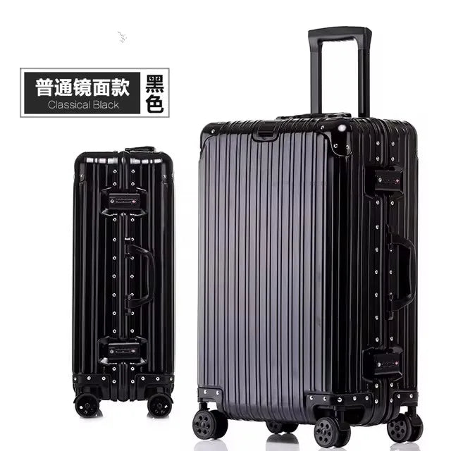 New All Aluminum Travel Luggage High End Fashion Luggage Perfect For Boarding Spinner International Brand Travel Suitcase