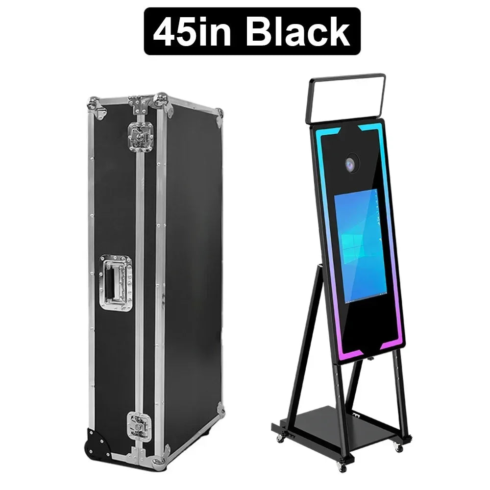 2026 Touch Screen Photobooth Portable 40 inch 65 inch Mirror magic Photo Booth Machine For Wedding Party Activity