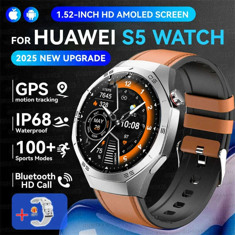 2025new-guhuavmi-gt5-pro-smart-watch-men-hd-amoled-screen-gps-motion-trajectory-heartrate-bluetooth-call-152-smartwatch-ip68kimlud-womens-fashion-34609101