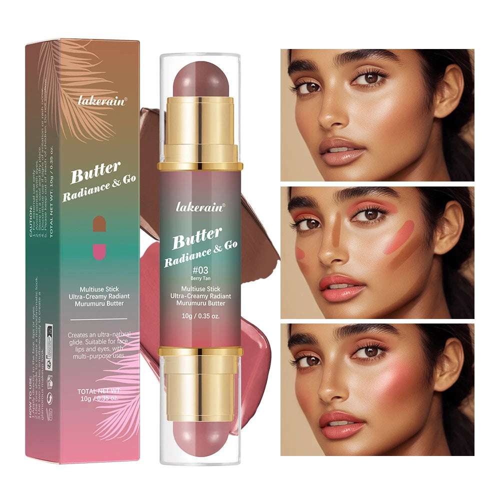 Physicians Butter Glow And Go Multiuse Stick Double Headed Bronzer Blush For Cheeks Eyes Lips Long Lasting Matte Glow Makeup