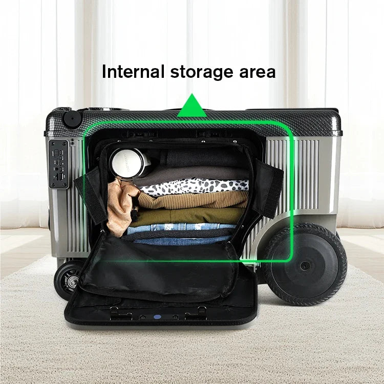 Smart Riding Boarding Bag Elderly Scooter 20-Inch Electric Luggage Multi-Function Trolley Suitcase