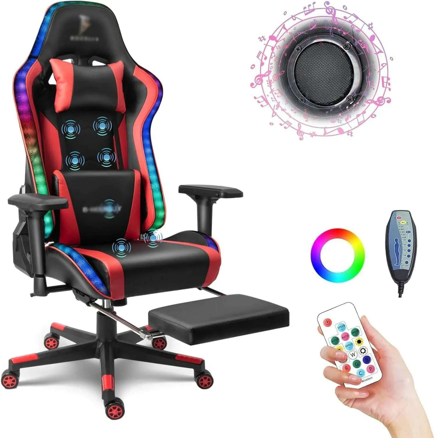 massage-gaming-chair-with-speakers-and-rgb-led-lights-footrest-music-video-game-chair-with-lumbar-support-swivel-adjustablekimludkimlud-35574618
