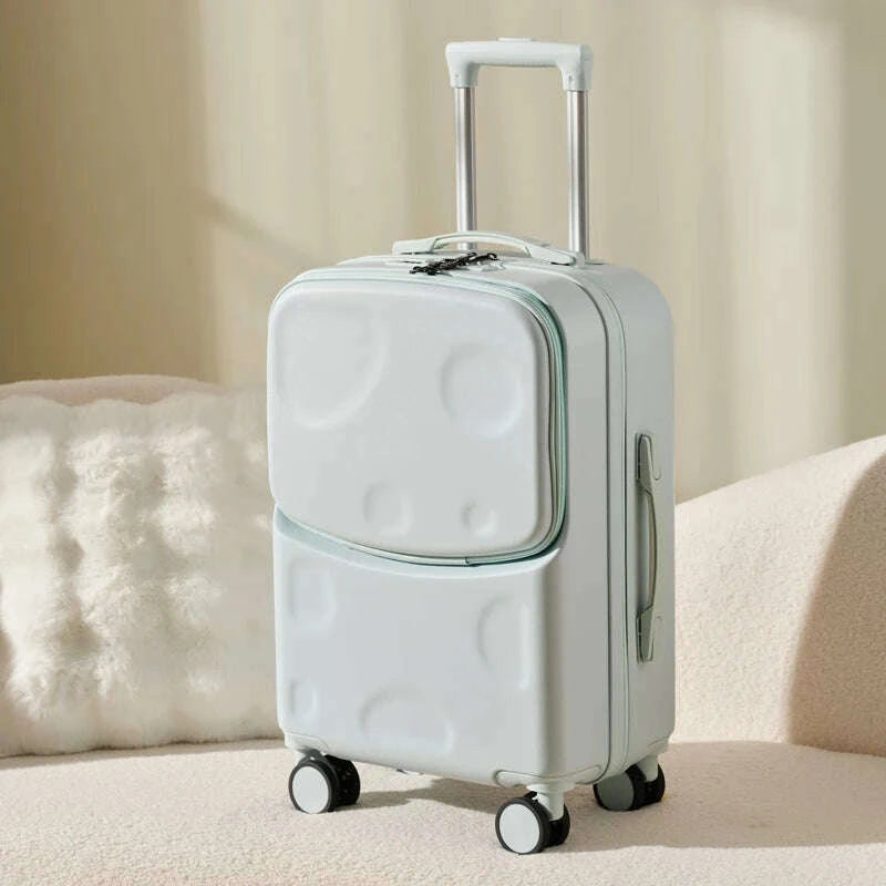 new-suitcase-front-opening-luggage-with-usb-cup-holder-girl-travel-wheeled-suitcases-18-20-26-inch-suitcase-trip-cabin-carry-onkimlud-womens-fashion-34614551