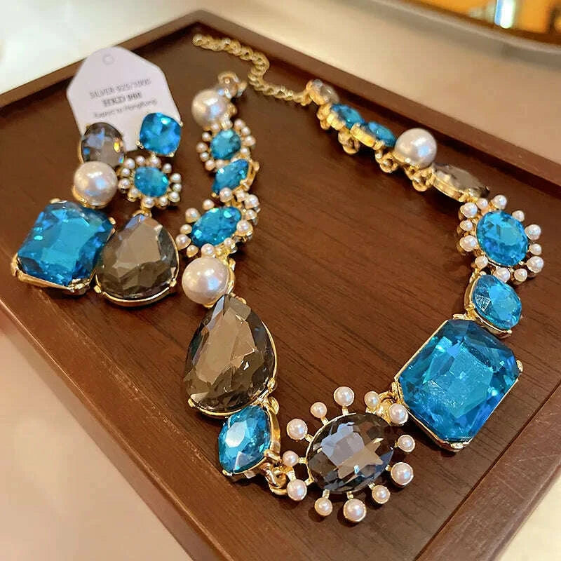 3-pcs-french-light-luxury-jewelry-set-for-women-water-drop-rhinestone-pearl-necklace-fashion-high-sense-accessories-sets-wedding-kimlud-kimlud-33913655