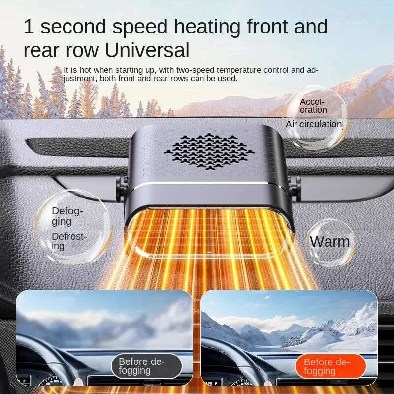 KIMLUD, 2 IN 1 Car Cooling & Heater Fan 12V 150W 24V 150W Auto Windshield Anti-Fog Electric Heating Dryer Defogging Demister Defroster, KIMLUD Womens Clothes