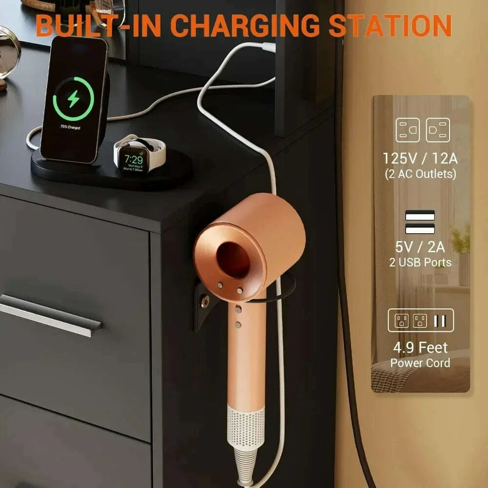 vanity-table-with-large-mirror-and-chair-power-outlet-hair-dryer-rack-7-drawers-3-lighting-modes-brightness-adjustablekimlud-womens-fashion-34600008