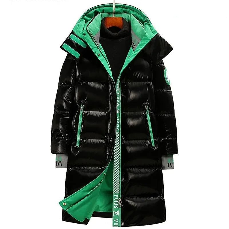 Men's Long Hooded Parka – Cotton Fill – Winter Coat | KIMLUD