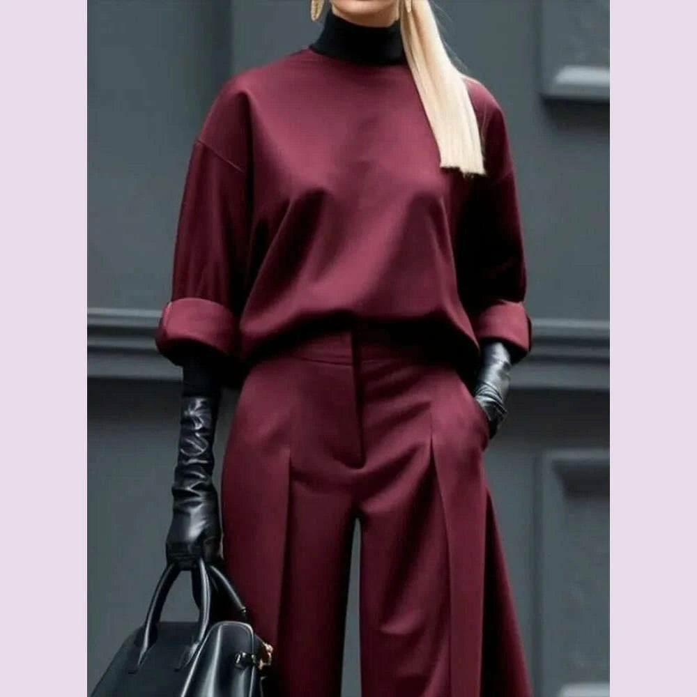 freeacy-2025-new-womens-tops-burgundy-round-neck-half-sleeves-loose-fit-t-shirt-spring-and-summer-casual-streetwear-shirts-kimlud-kimlud-33912218