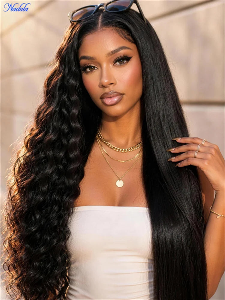 Wet and Wavy Wig – Glueless Lace Front – Virgin Human Hair – Dark | KIMLUD