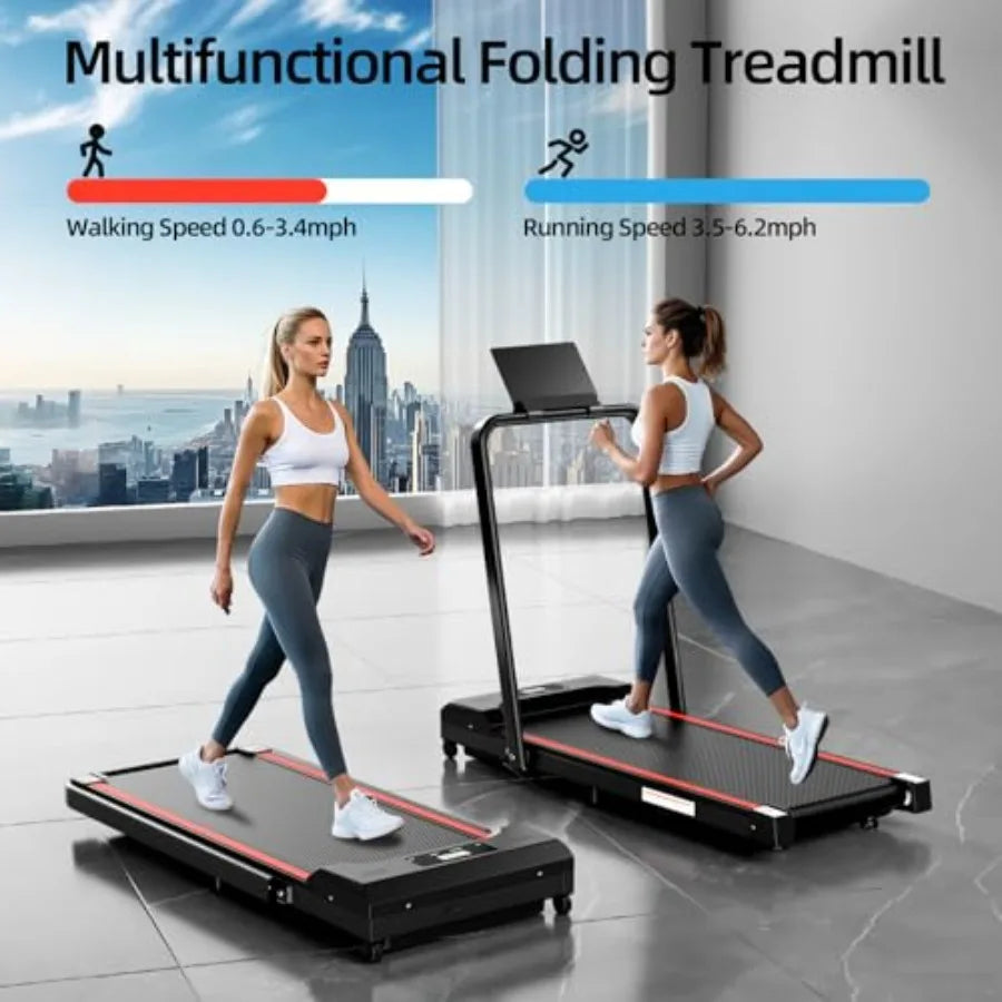 Foldable Treadmill 3.0 HP Motor Compact Frame — Black | KIMLUD