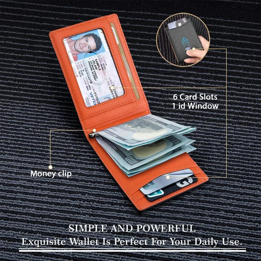 Rfid Carbon Fiber Luxury Men Wallets Money Bag Slim Thin Man Card Holder Wallet for Men Small Short Purse Male Vallet Billfold