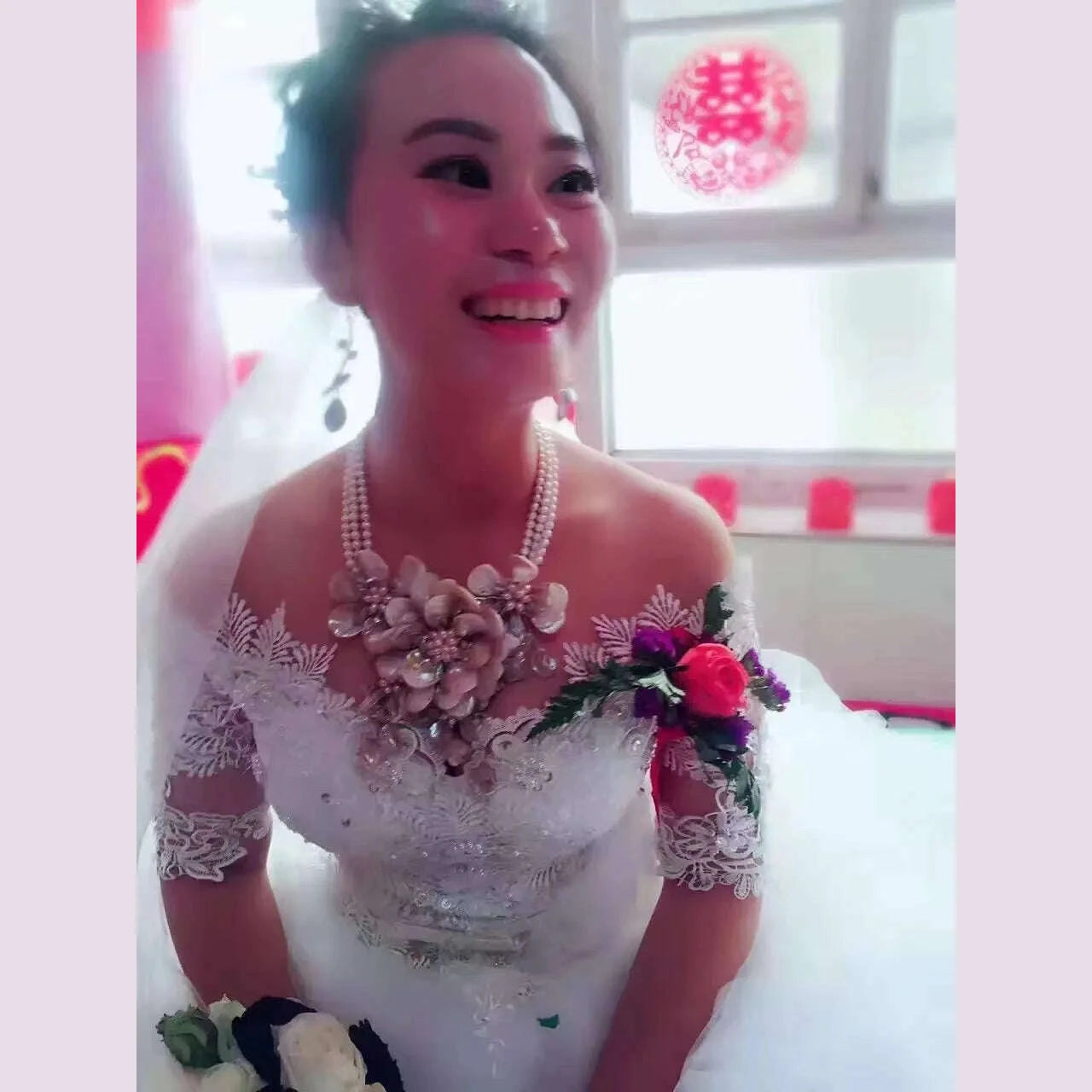 womens-18-pink-pearl-and-white-shell-flower-statement-necklace-and-bracelet-earring-set-kimlud-kimlud-33912725