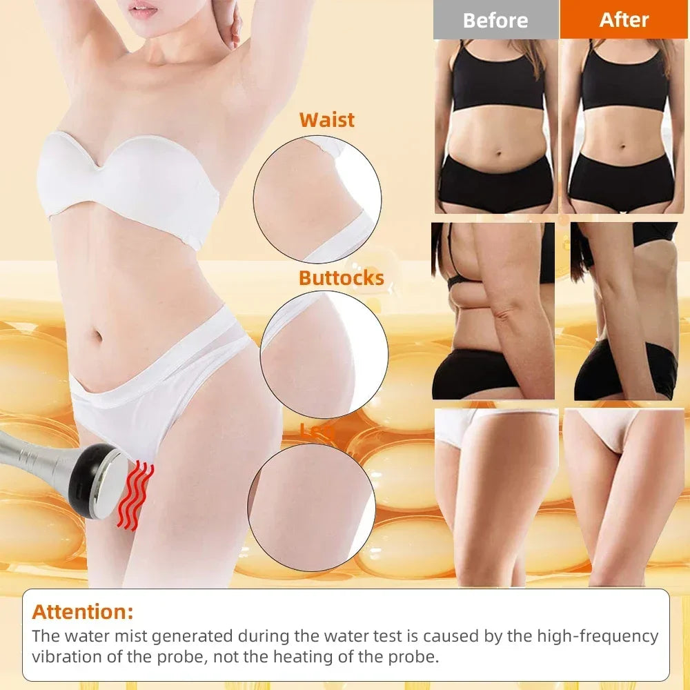 4IN1 Cavitation Body Slimming 40K Machine Beauty Massager Skin Tighten Face Lifting Vacuum Suction(Overseas Warehouse Shipment)