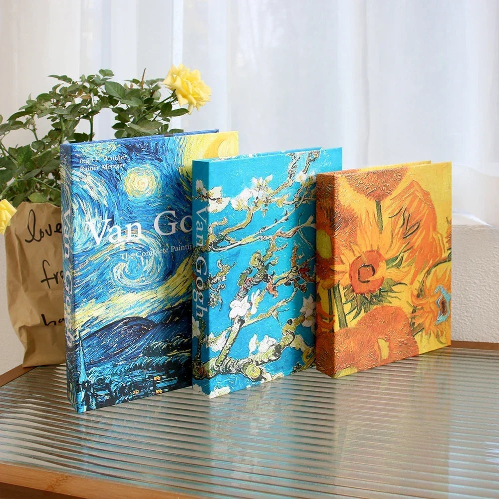 Foldable Faux Books Three-Piece Set for Couture Coffee Table Decor — Black | KIMLUD