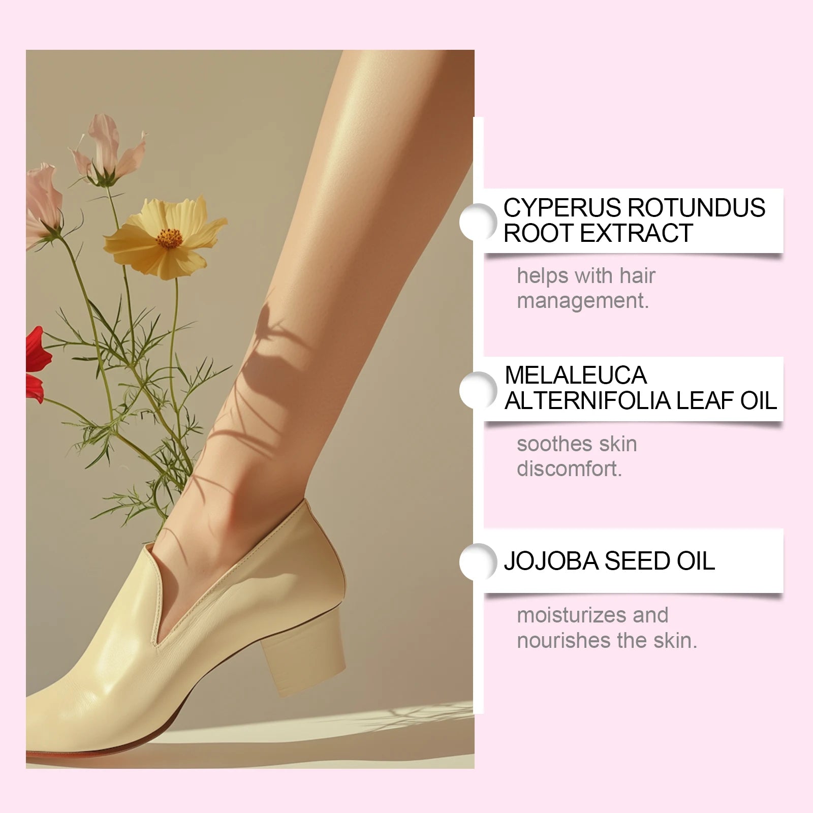 Cyperus Rotundus Oil Body Hair Remover Hydrating — Pink | KIMLUD