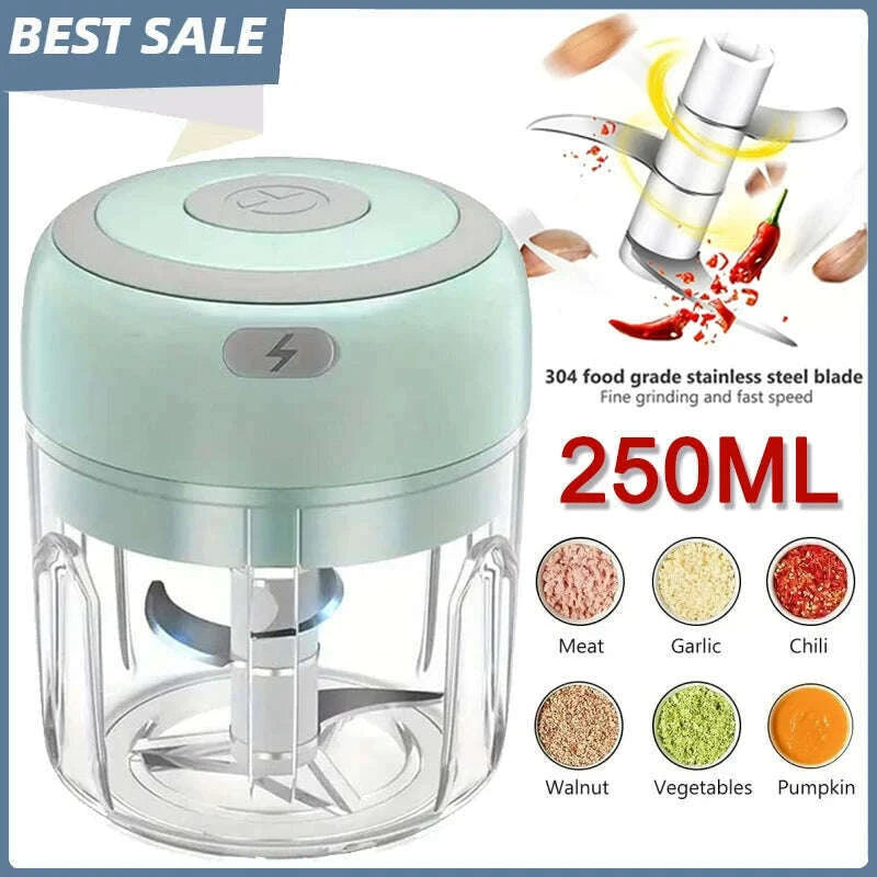 250ml-stainless-steel-electric-garlic-chopper-sturdy-durable-garlic-ginger-kitchen-shredder-mini-tool-food-chopperkimlud-womens-fashion-34615042