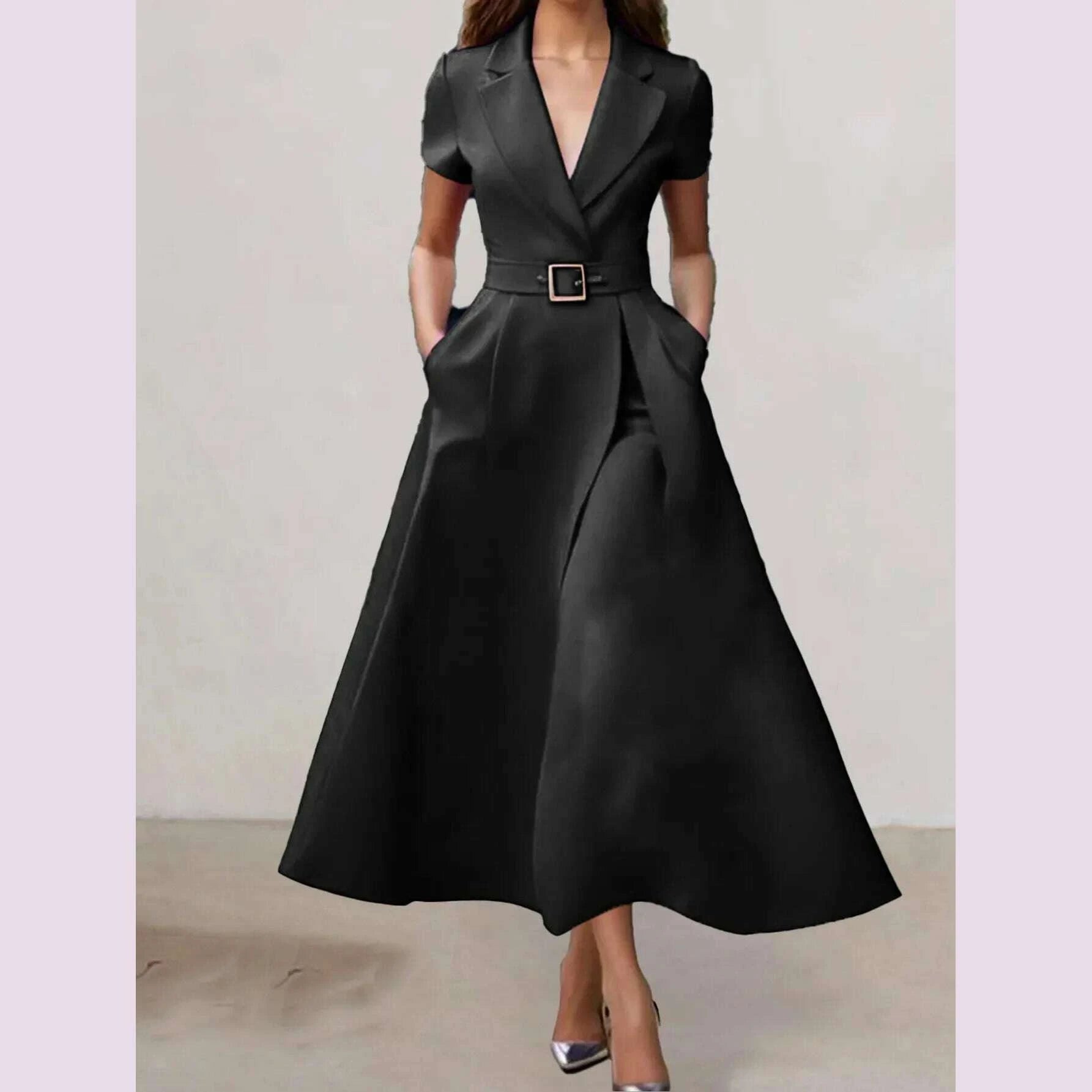 elegant-black-satin-midi-dress-v-neck-short-sleeve-a-line-office-chic-womens-dress-with-pockets-new-design-2025-kimlud-kimlud-33922341