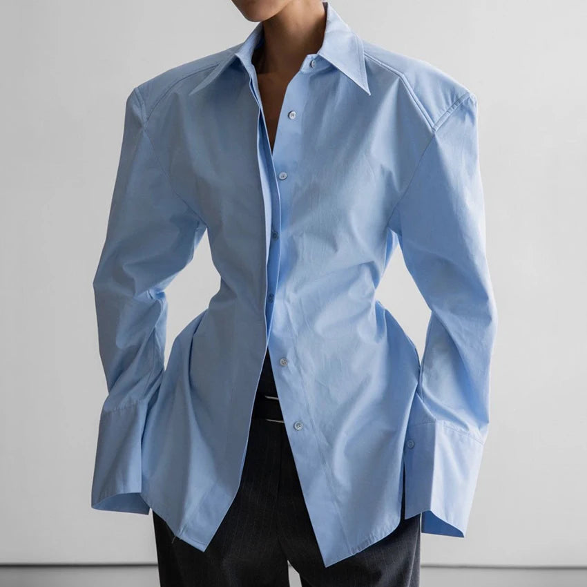 Puff Sleeve Blouse – Puff Sleeve – Jersey – White | KIMLUD