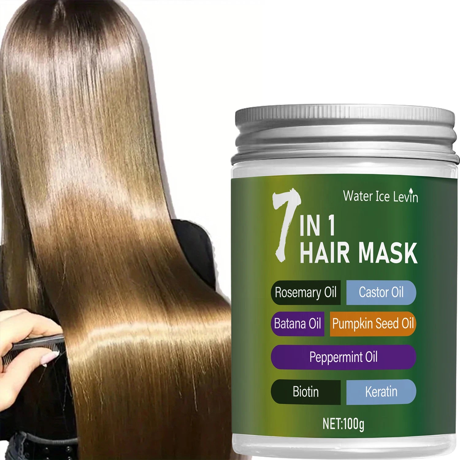7-In-1 Hair Mask With Biotin And Keratin — Forest Green | KIMLUD