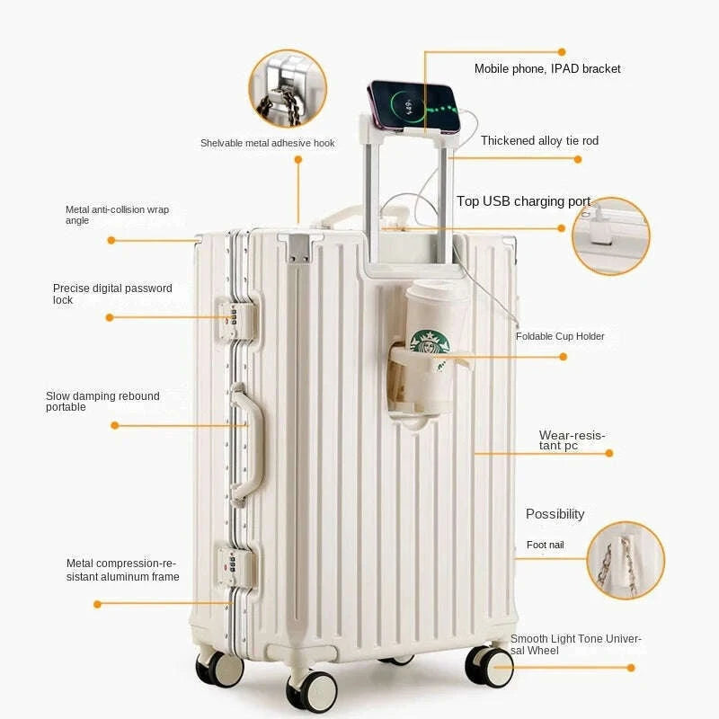 multifunctional-luggage-aluminum-frame-with-usb-charging-port-30-high-capacity-suitcase-20-inch-travel-boarding-password-boxkimlud-womens-fashion-34624099