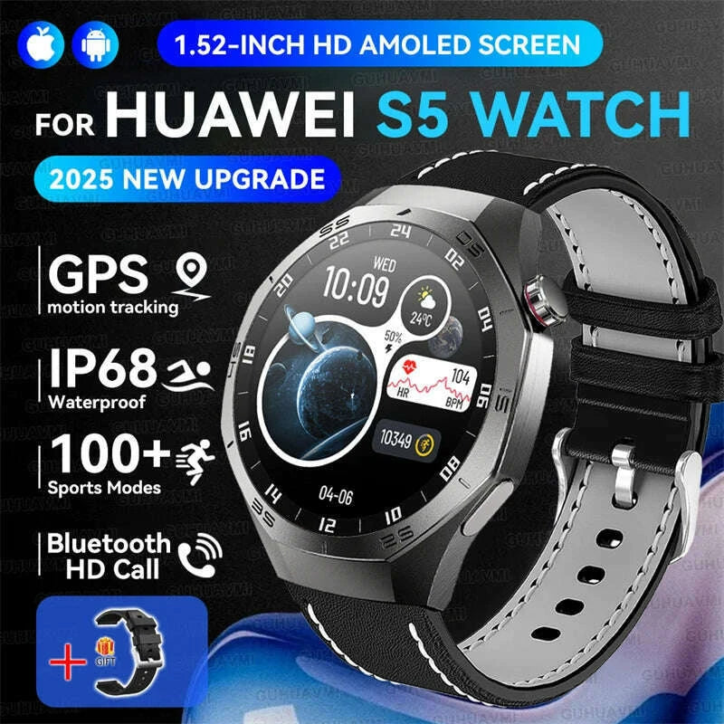 2025new-guhuavmi-gt5-pro-smart-watch-men-hd-amoled-screen-gps-motion-trajectory-heartrate-bluetooth-call-152-smartwatch-ip68kimlud-womens-fashion-34609108