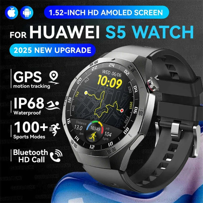 2025new-guhuavmi-gt5-pro-smart-watch-men-hd-amoled-screen-gps-motion-trajectory-heartrate-bluetooth-call-152-smartwatch-ip68kimlud-womens-fashion-34609111