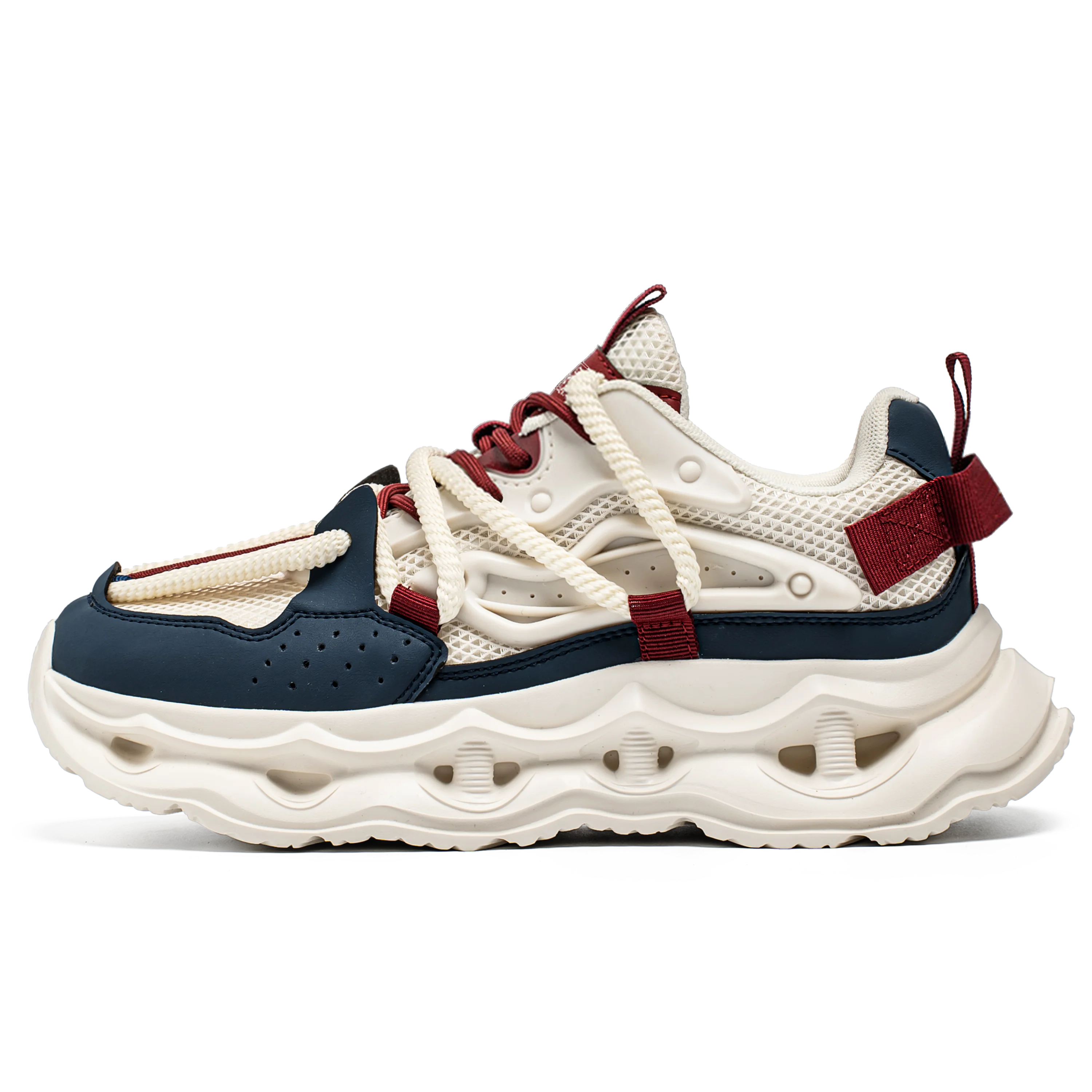 Men's sports shoes four seasons new thick-sole non-slip outdoor casual running shoes student light breathable soft-sole sneakers