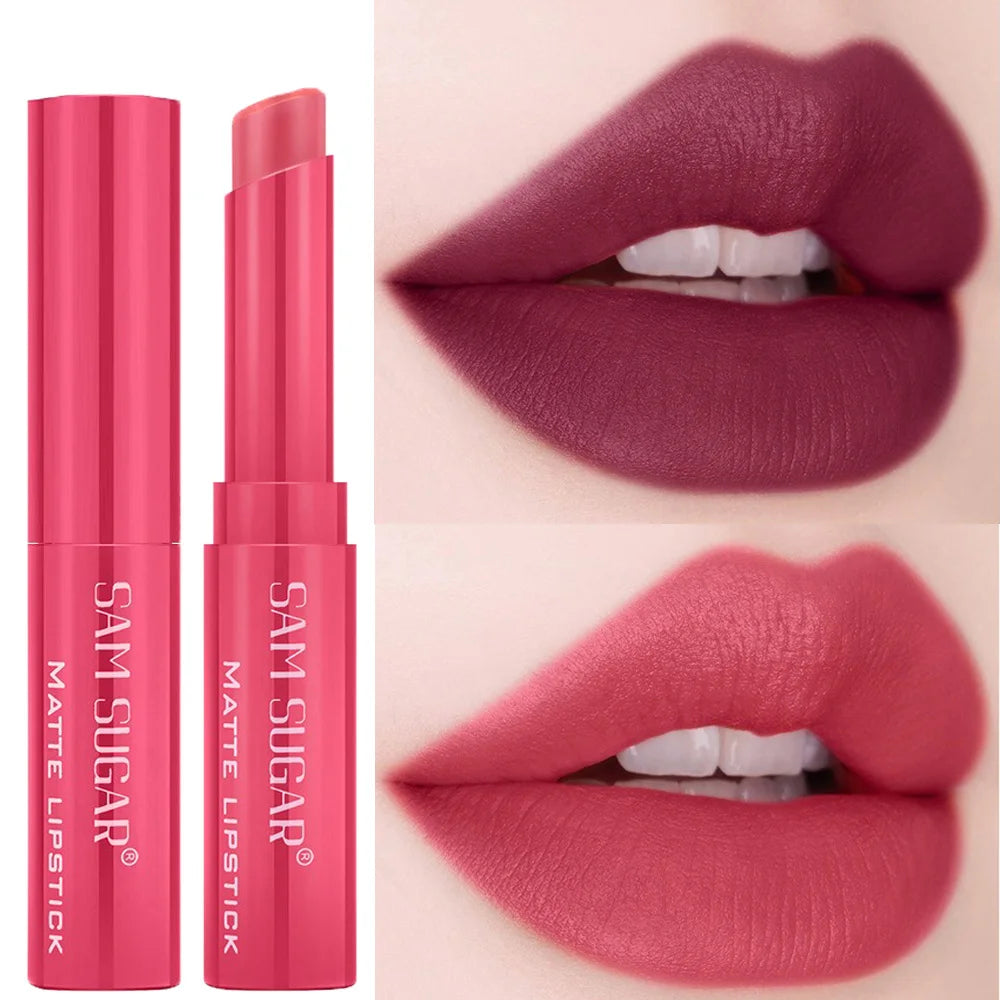 Nude Matte Lip Gloss 6 Colors Long-lasting Velvet Lipstick Waterproof Non-fade Non-stick Cup Lipsticks Women Makeup Cosmetics