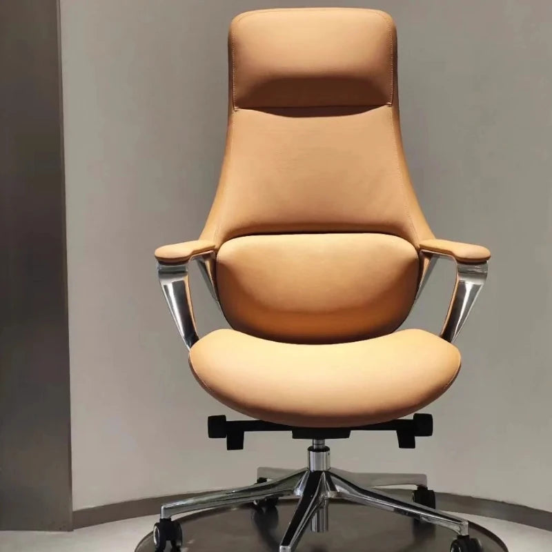 Premium Leather Office Chairs — Blush Pink | KIMLUD