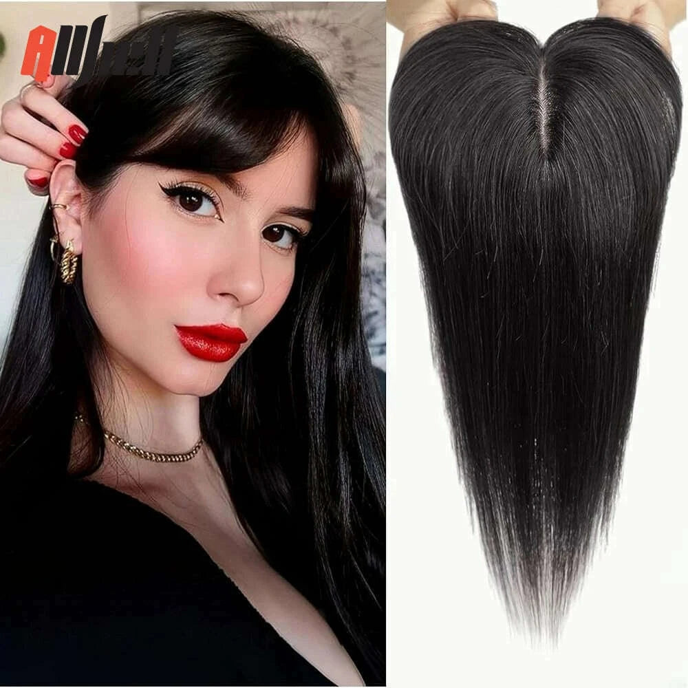 101214-inches-hair-toppers-for-women-brown-blonde-ombre-human-hair-toppers-silk-base-clips-in-hair-extension-topper-with-bangs-kimlud-kimlud-33914551