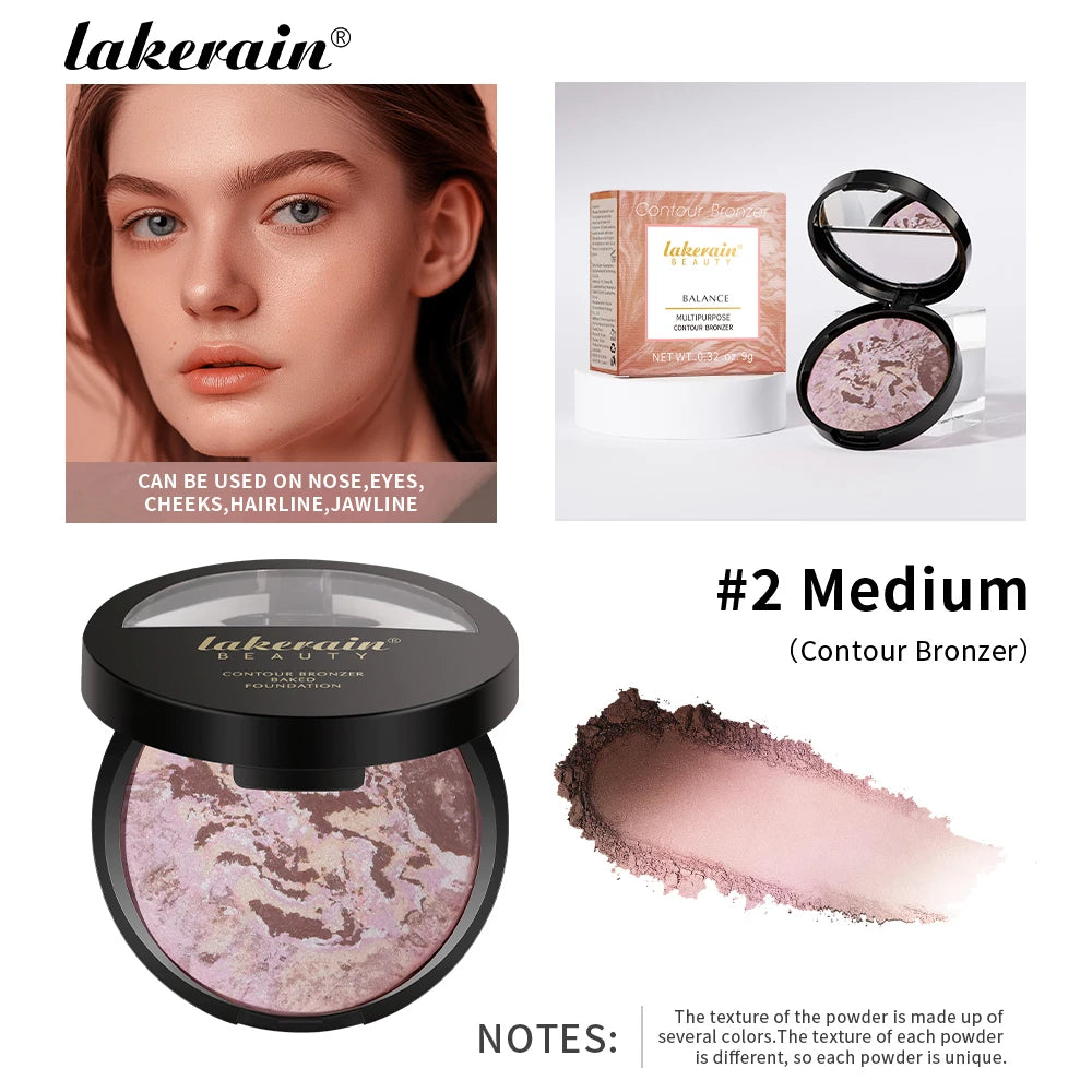 Baked Powder Palette Color Correcting Powder Foundation Balance & Brighten Coverage Semi Matte Natural Finish 1Piece 9g