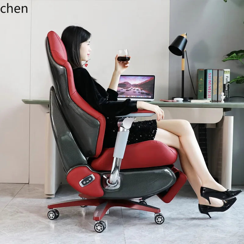 HT electric luxury gaming chair for home sedentary and comfortable, reclining and ventilated