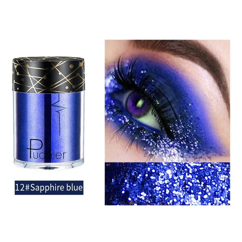 36 Colors Monochrome Eyeshadow Glitter Sequins High Gloss Face Body Glitter Pearlescent Easy-to-color Eye Shadow Festival Makeup