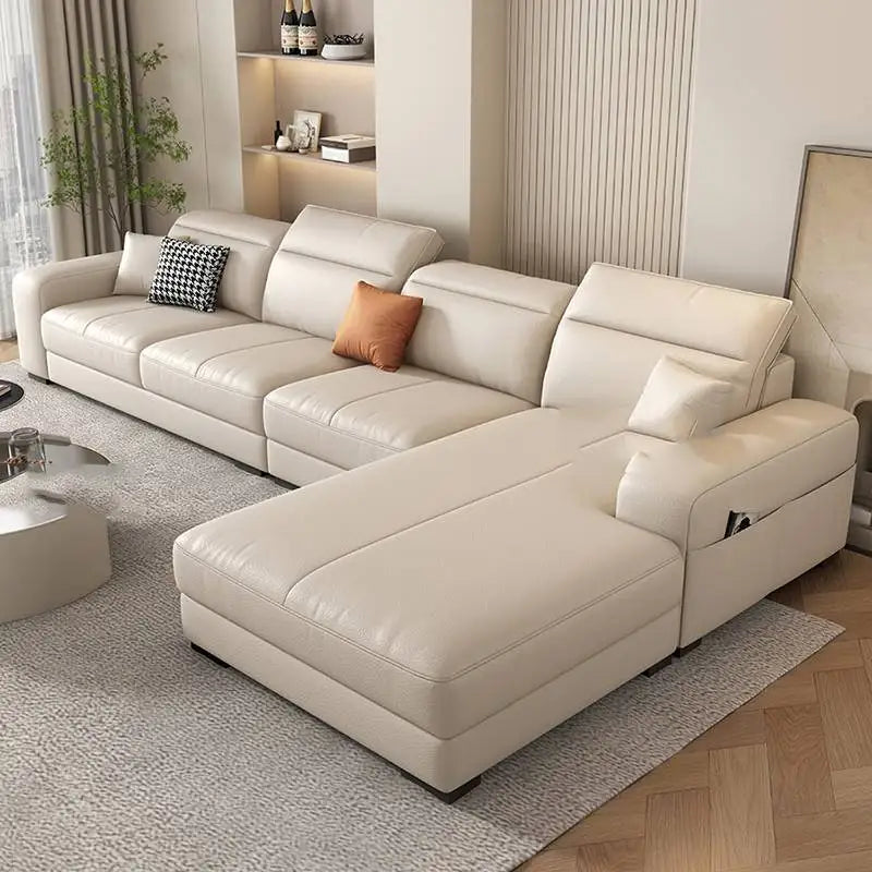 Genuine Modern Living Room Sofas Italian Nordic Minimalist Daybed Sleeper Sofas Recliner Designer Divani Soggiorno Furniture