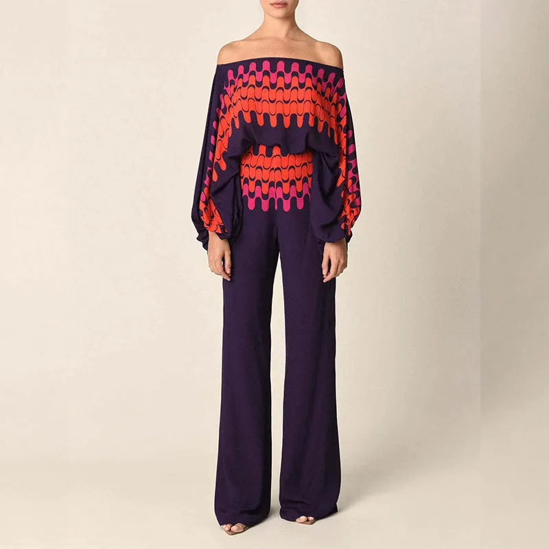 Polyester Cotton Print Two Piece Sets — Black | KIMLUD