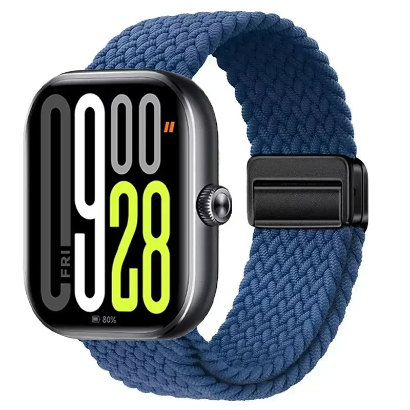 Magnetic Braided Nylon Loop Band for Xiaomi Redmi Watch 6 5 4 Strap Adjustable Sport Replacement Correa Bracelet Mi Band 9 8 Pro