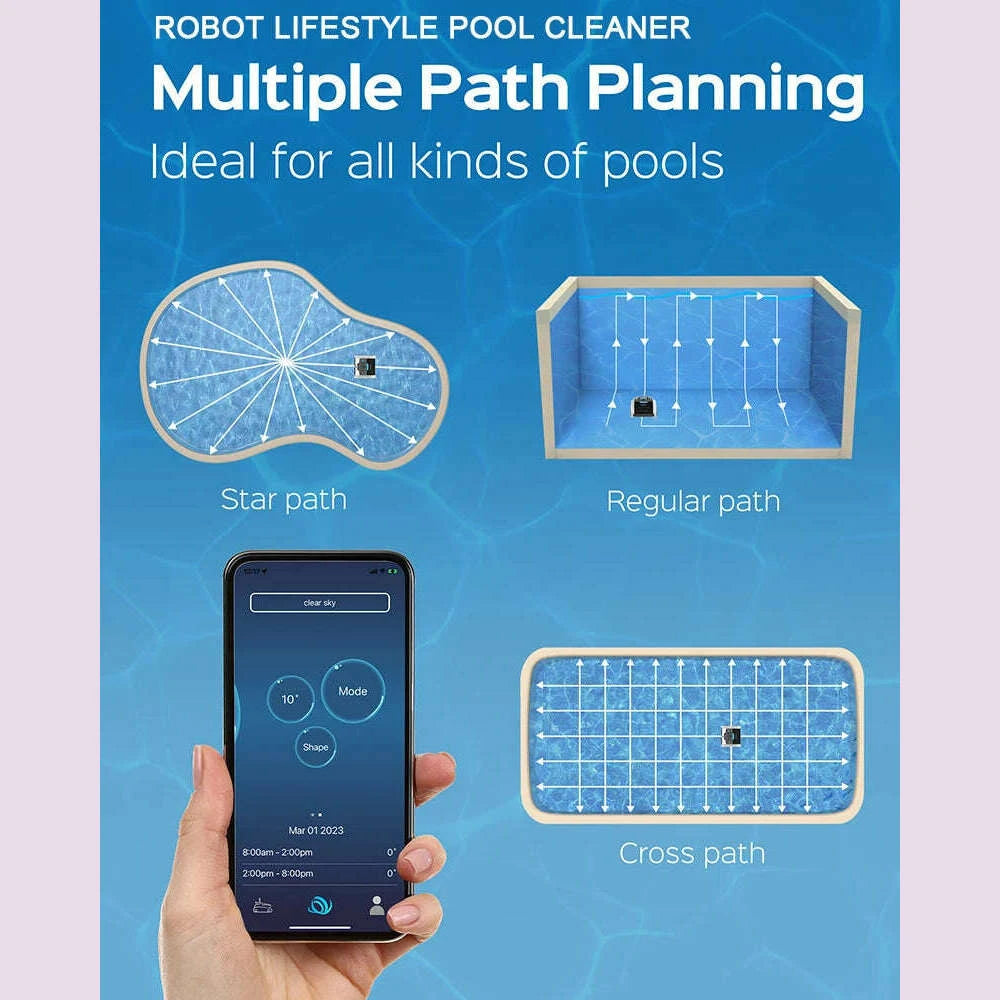 automatic-swimming-pool-robot-cleaner-without-wire-3312pro-battery-9200mah-app-route-planning-select-cleaning-mode-self-beachingkimlud-womens-fashion-34607880