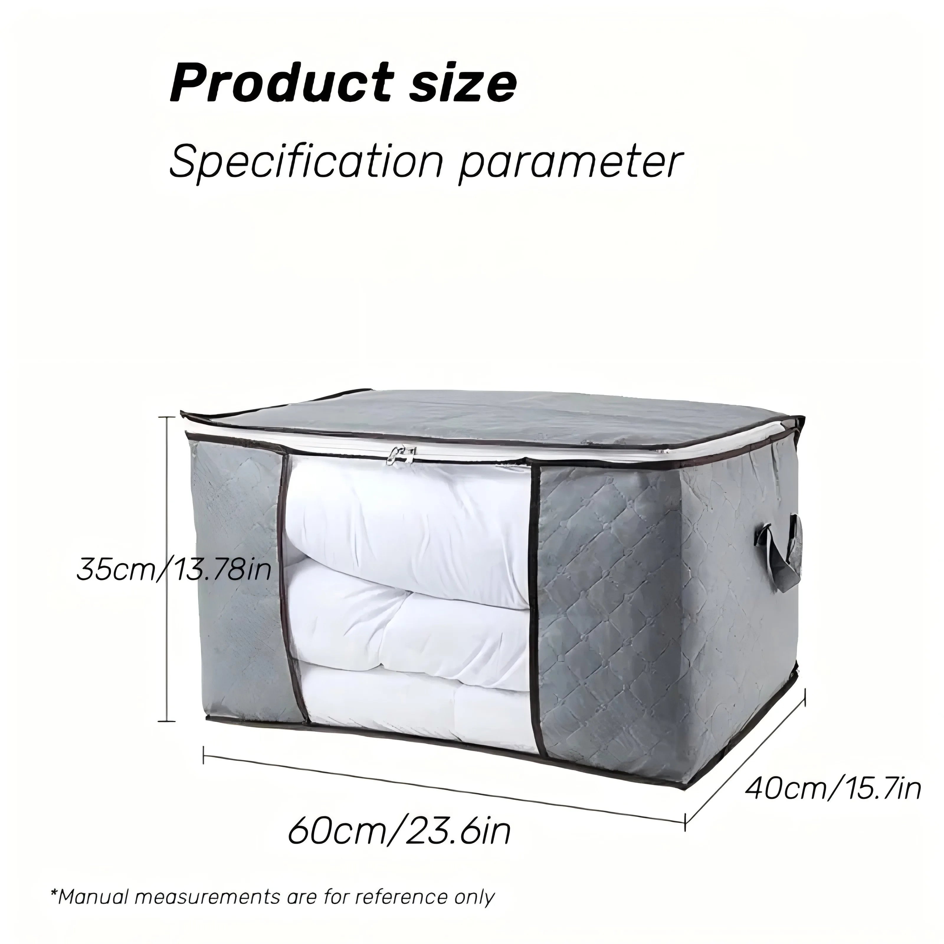 Polyester Storage Bag With Window — Clear | KIMLUD