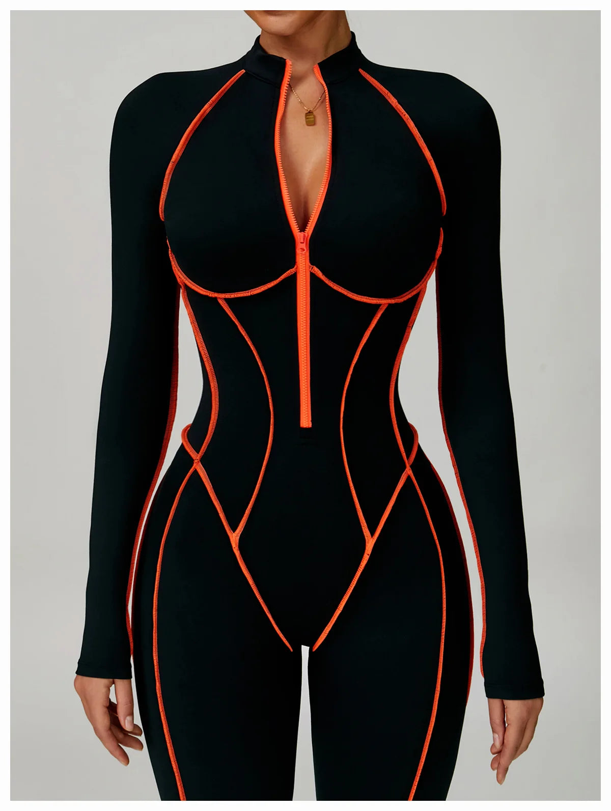 Yoga Bodysuits Women  Breathable Workout Sets Gym Clothes Push Up Fitness Running Sportwear Sexy Zipper Leggings Suit