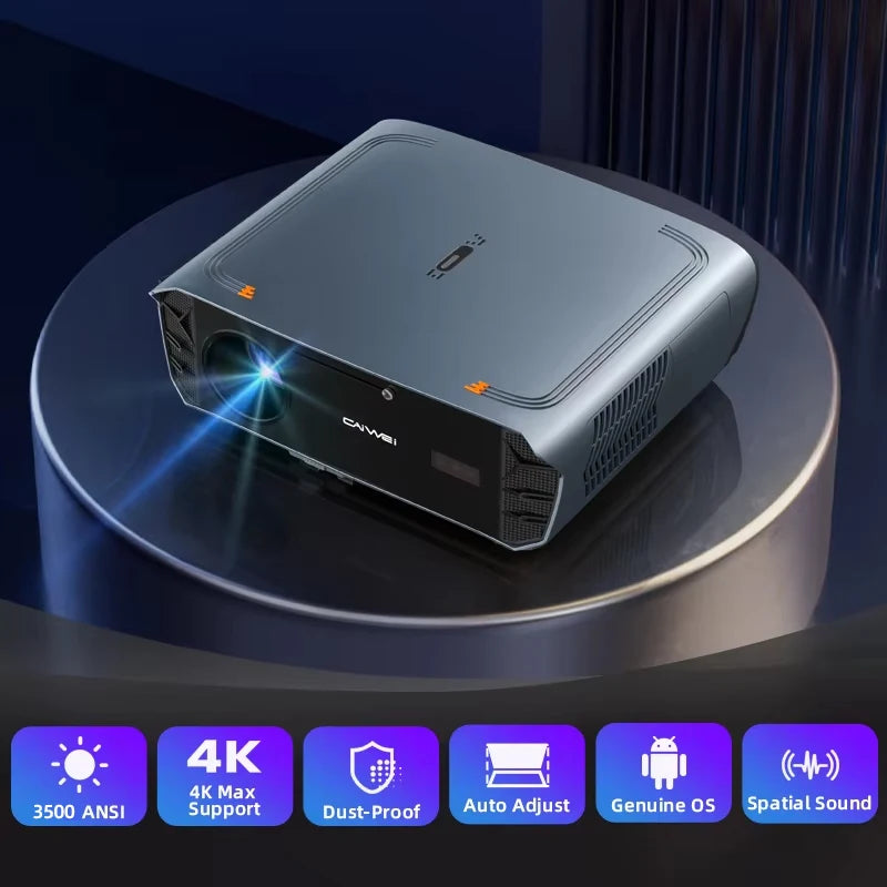 Super Bright 4K Projector with Android TV, Netflix 4K Support, Dolby Audio, Outdoor & Home Theater, Day & Night Use, Dust Proof