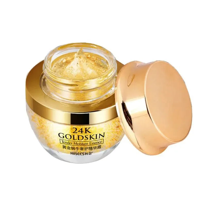 24K Golden Snail Collagen Cream Moisturizing and Skincare Essential Oil Control Facial Beauty Product Formulated for Women