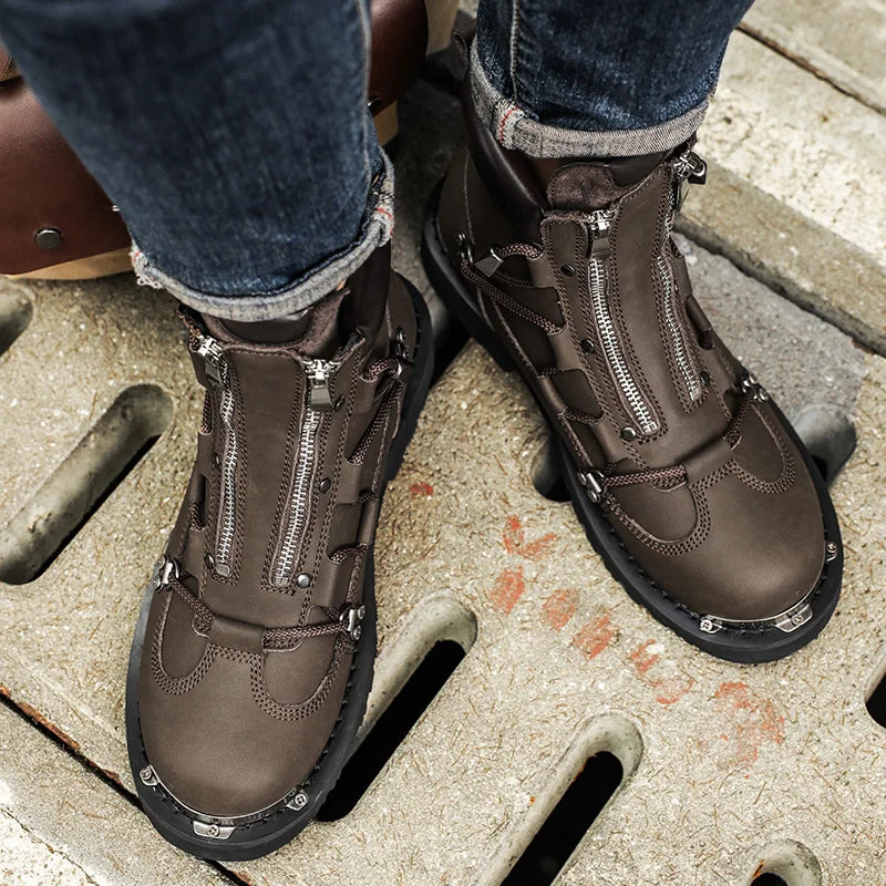 Men's Snow Boots – Waterproof Warm Plush Lining – Mid-Calf | KIMLUD