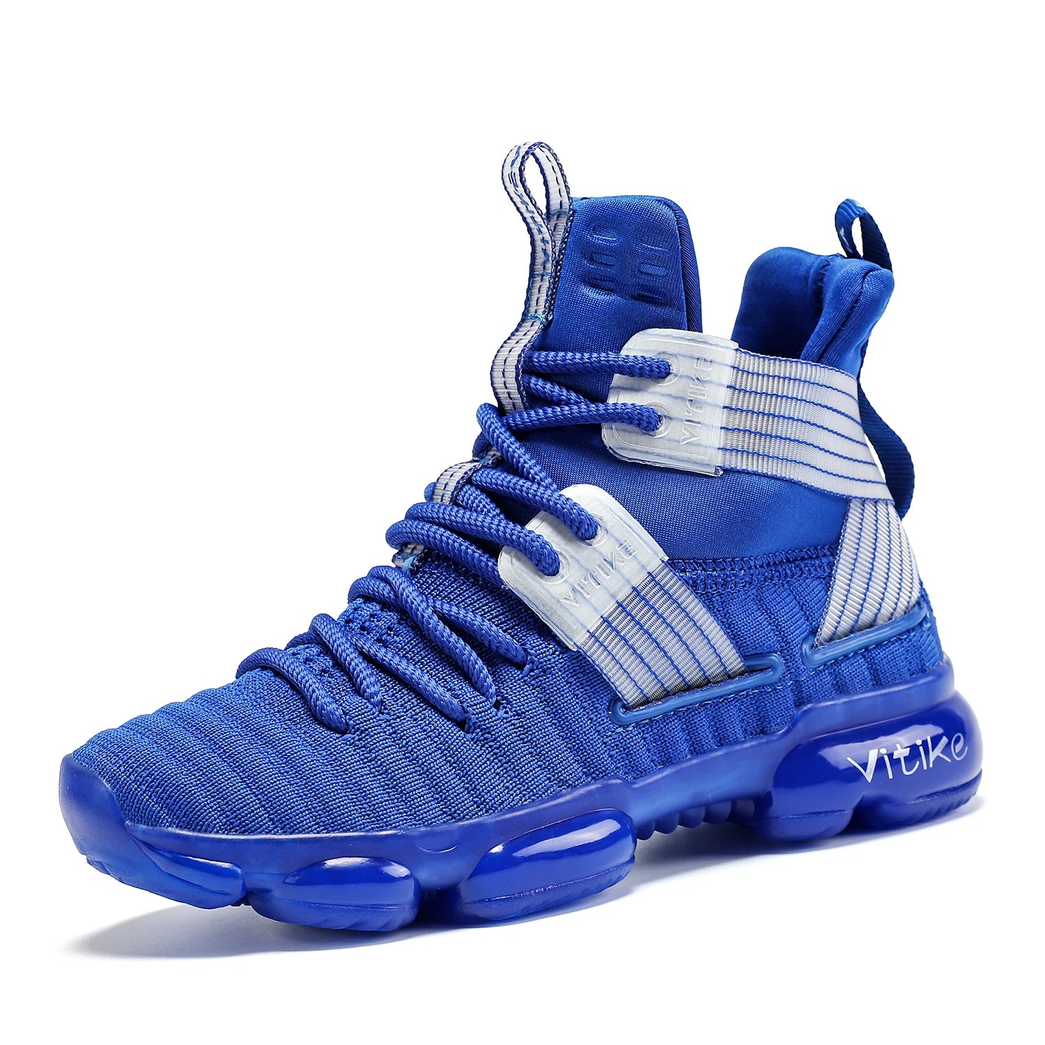 Kids Basketball Shoes High-top Sports Shoes Sneakers Durable Lace-up Non-Slip Running Shoes Secure for Little Kids Big Kids and
