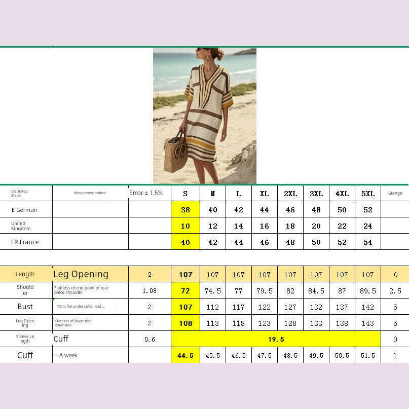 european-and-american-digital-print-stripe-v-neck-dresskimlud-womens-fashion-34615443