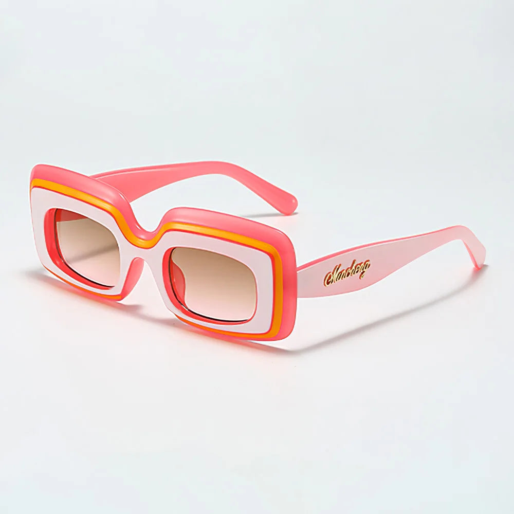 Sunglasses Unisex Oversized Square Shades Polycarbonate Black | KIMLUD