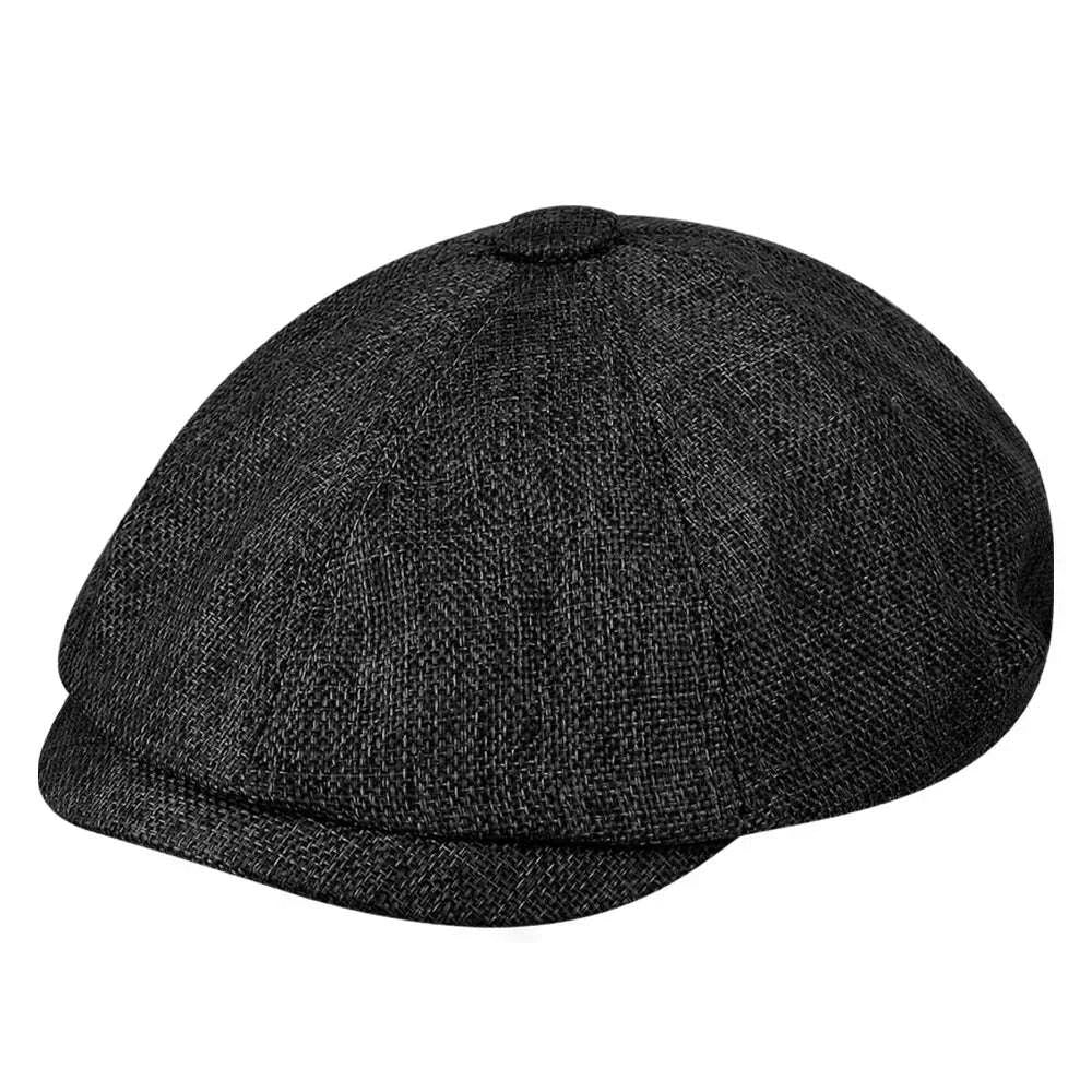 KIMLUD, 2025 New Classic Hat for Men Caps Vintage Retro Tweed Peaky Blinders Beret Hat Flat Peaked Cap Street Hats for Women Men, KIMLUD Womens Clothes