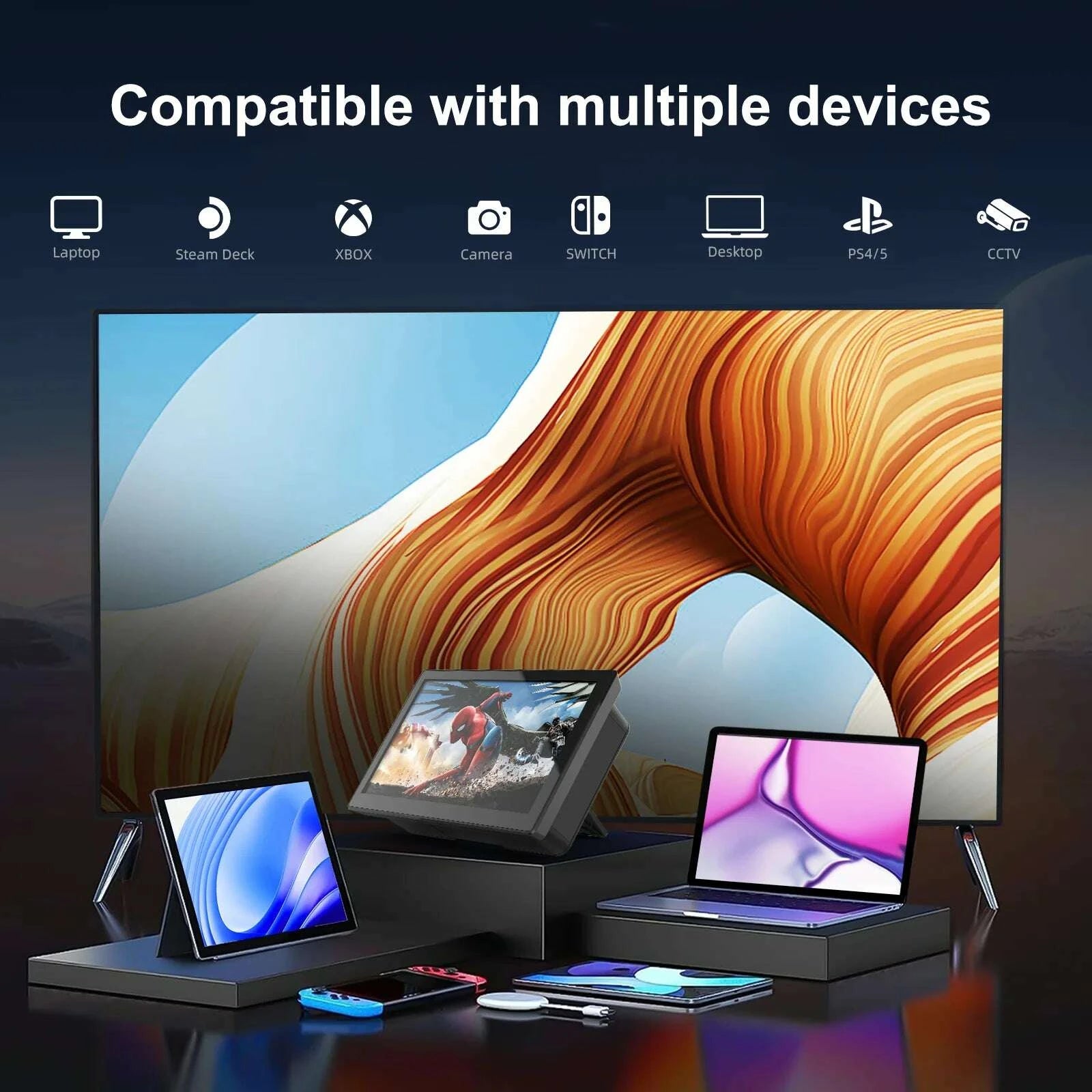 KIMLUD, 8 inch Touch Monitor 1280x800P 16:10 Widescreen Ratio HDMI Interface for DIY Projects Surveillance Display, KIMLUD Womens Clothes